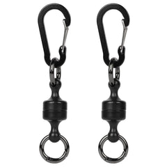 Quick Release KeychainMagnetic Release HolderStrongest Magnetic Carabiner for Fly Fishing Magnet Metal Hooks2 PCSBlack