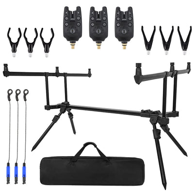 AdjustaCarp Pro Fishing Rod Stand with Alarms and Swingers